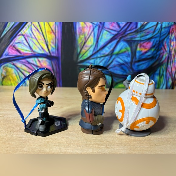 Star Wars Custom Christmas Ornament Of 3, Mandalorian Cara Dune, BB-8 - Picture 6 of 11